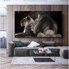 Large Size Black Lions Canvas Paintings On The Wall Animal Posters and Prints Wall Pictures for Living Room Cuadros Home Decor