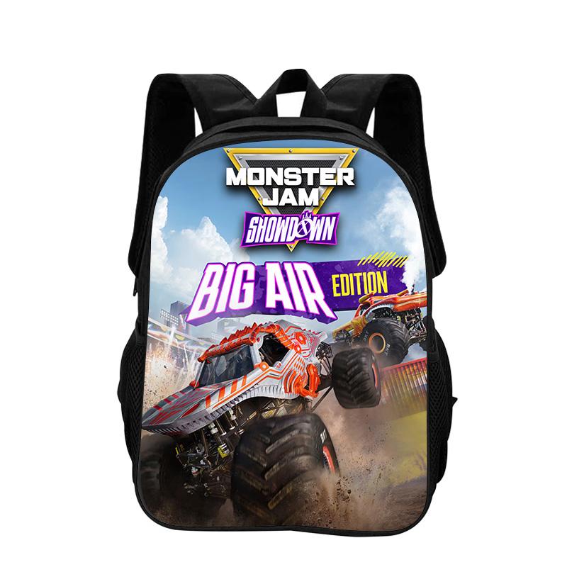 Рюкзак с принтом из мультфильма Monster Jam, Новый тренд, Большая вместимость, Лучший спутник в кампусе для учеников начальной и средней школы