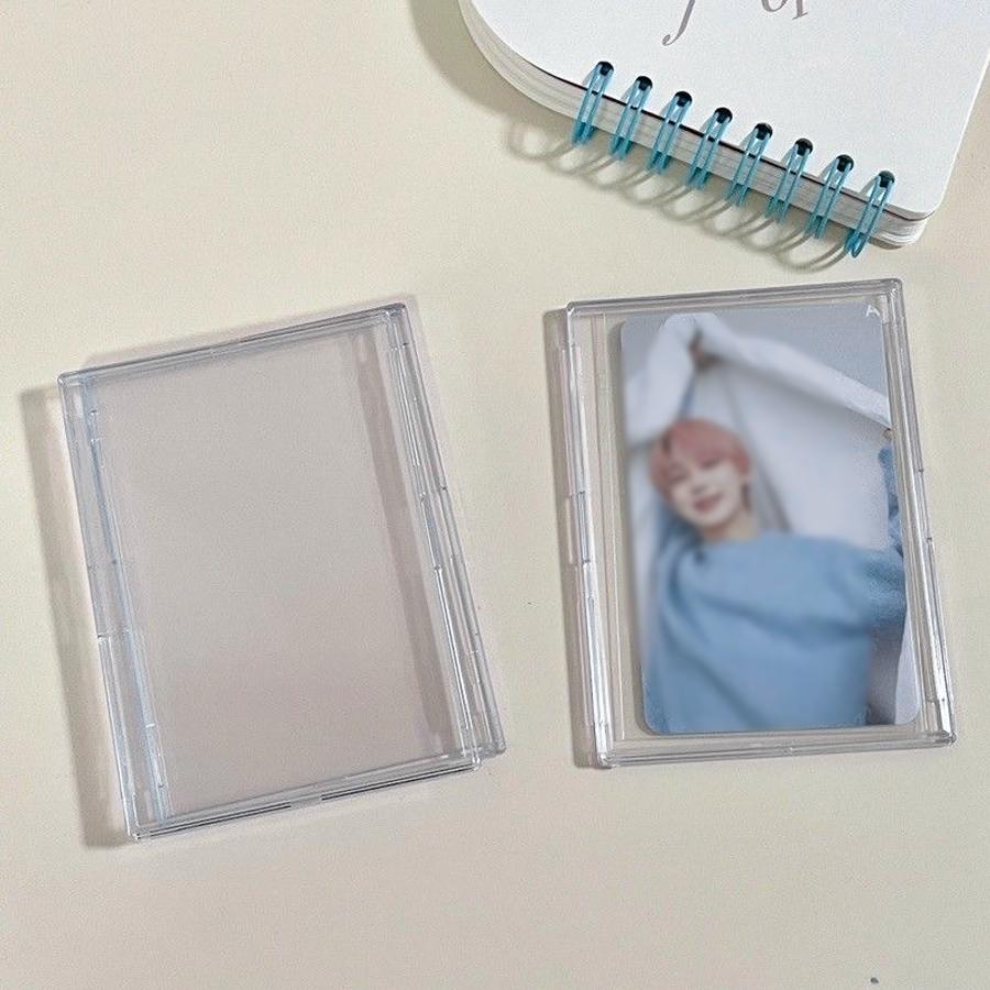 6/12 шт. Высокопрозрачный чехол-визитница Ракушка Акриловая обложка для карт Фото кумира и игровые карты Фото Polaroid Ламинированное украшение XJM