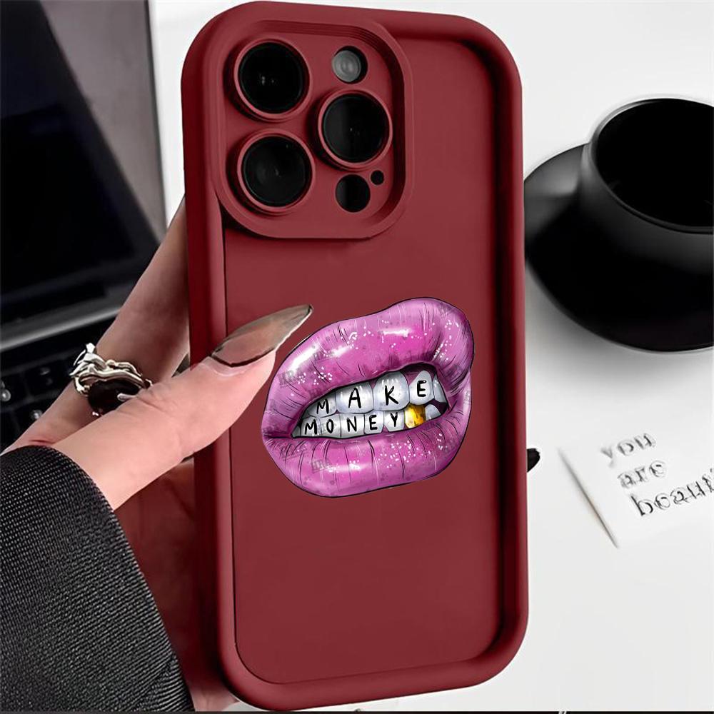 LZ20 Lips kiss design силиконовый чехол для телефона Infinix Smart 9 Hot 40i Tecno Camon 20 Pro Moto G22 G30 OnePlus Google Pixel 9 противоударный задний чехол