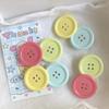 Soft Candy Color Button Hairpin - Sweet Bangs Clip for Girls and Students In Pastel Japanese and Korean Style