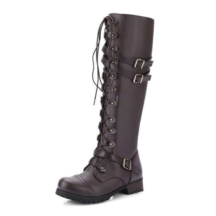 Autumn Winter Boots Women Knee-high Boots Fashion Side Zipper Long Tube Women's Booties Designer Brand Luxury Women Shoes 2024