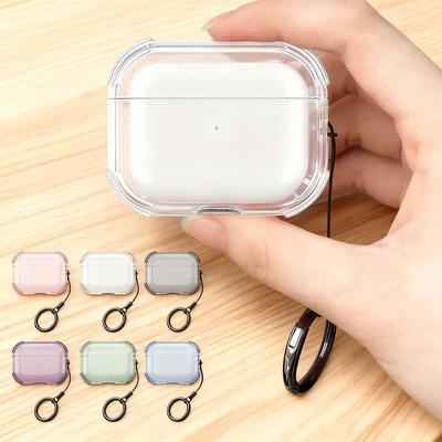 Прозрачный полный защитный чехол для Apple AirPods Pro 3, мягкий ТПУ, прозрачная крышка для наушников с брелоком для Airpods Pro 3
