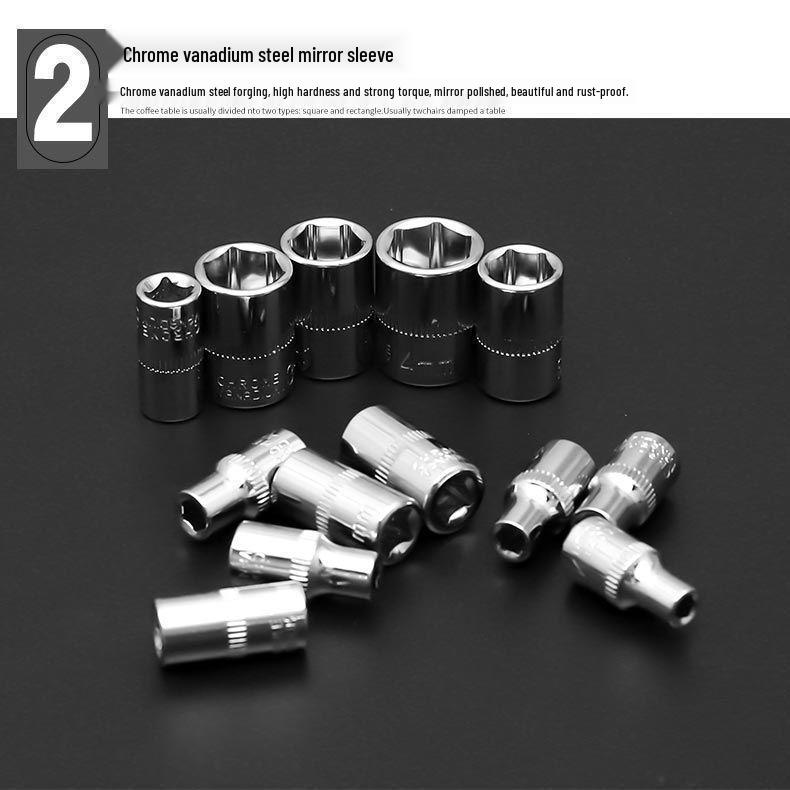 46-Piece Bit & Socket Tool Set with Ratchet Wrench for Auto & Home Repairs