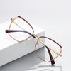 0 -0.5 -0.75 To -6.0 Metal Steampunk Hexagon Prescription Glasses Myopia Blue Light Blocking Student Dioptric Glasses Women