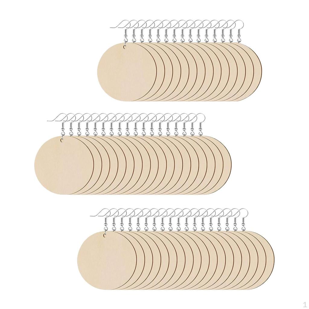 50 штук деревянных пустых сережек, незаконченные, включают крючки для сережек, 100 прыжков