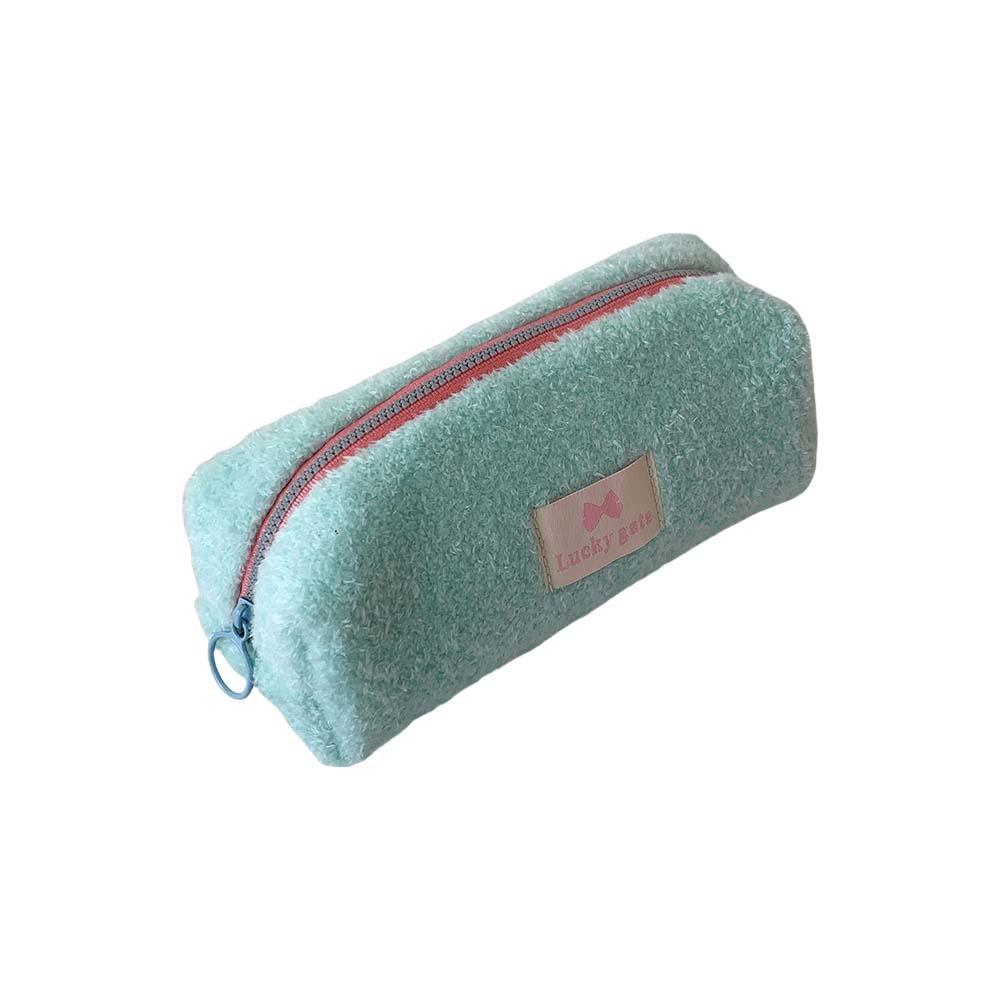 Канцелярский органайзер, плюшевая сумка для канцелярских принадлежностей, пенал цвета конфет, письменные принадлежности для студентов