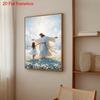 1pc Dancing Angel Frameless Canvas Wall Art - Inspirational Christian Print, Sacred Ring Spirit Decor, Suitable for Home, Church, Prayer Room