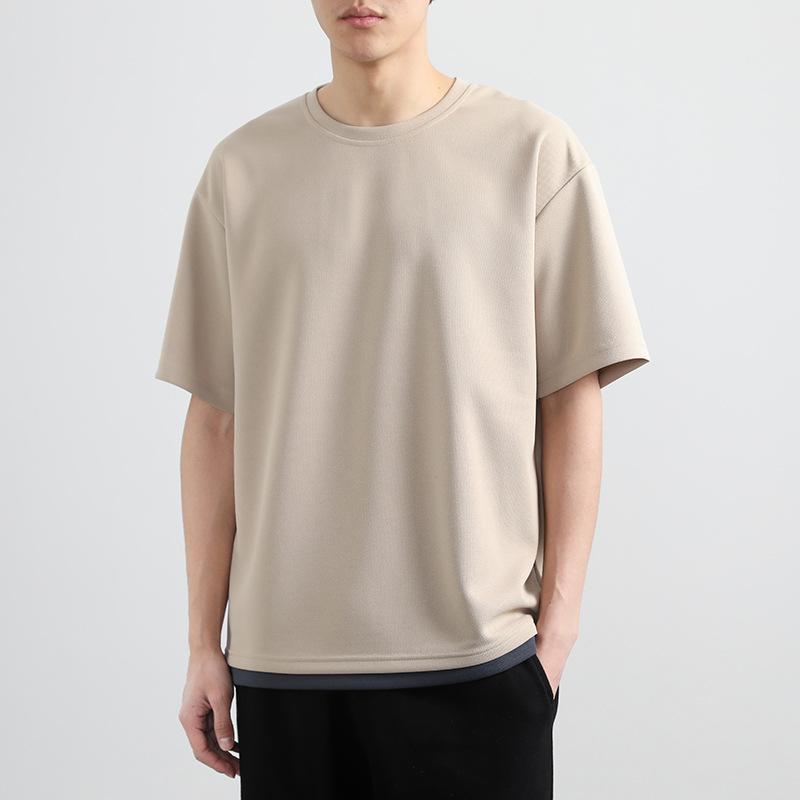 Плюс размер 8XL Мужская летняя футболка с коротким рукавом Повседневная свободная футболка