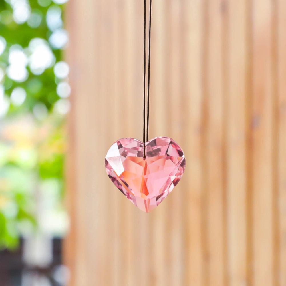 45mm Crafts Hanging Pendant Heart Hanging Heart Suncatcher Dreamy Crystal Wind Chime Xmas Gift
