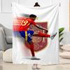 Lamine Yamal's Spain's Soccer Star Action Blanket Warmthful Decor Suitable for Couch Office Office Chair All-Season Use Warmthful Decor