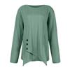 Women's   T-Shirt Retro Slim Slim Long Sleeve Round Neck Button Knit Sweater