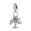 925 Sterling Silver Charms Beads Animal Hugging Pendant Dangle Fit Necklace Bracelet Gift Women Party 