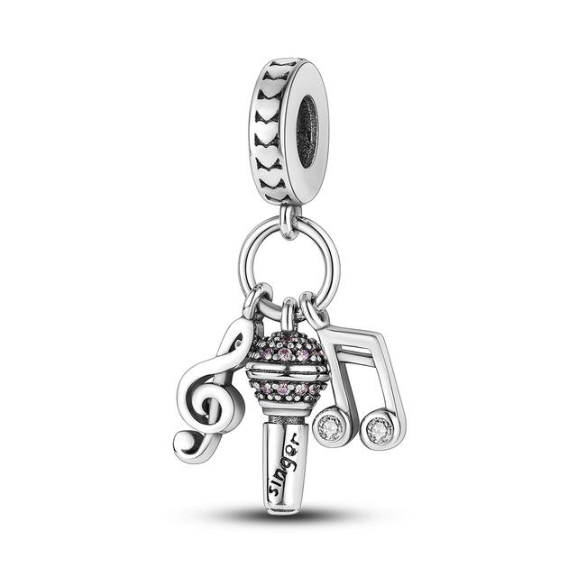 925 Sterling Silver Charms Beads Animal Hugging Pendant Dangle Fit Necklace Bracelet Gift Women Party