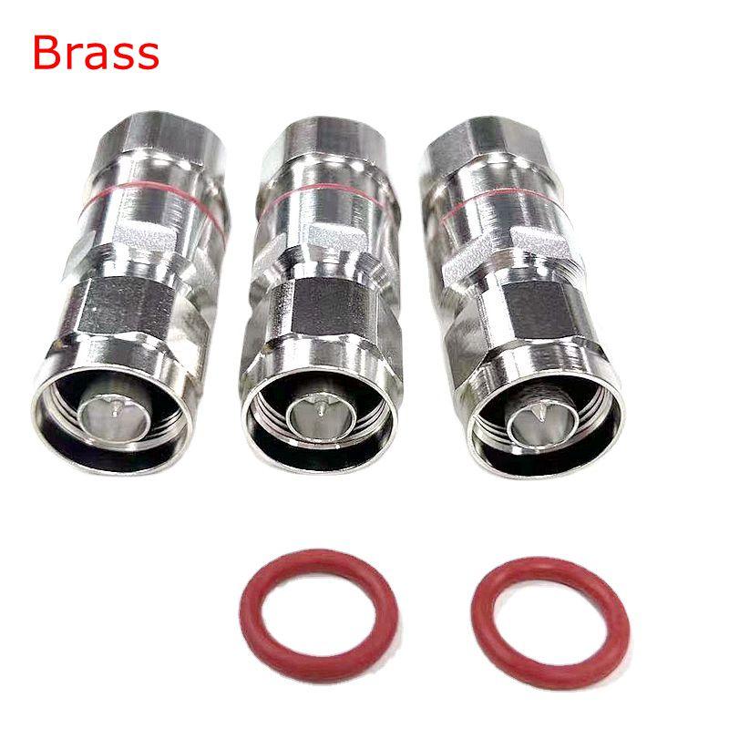 1Pcs N 1/2 Type Male Plug L16 N Male 1/2 Feeder Connector LMR600 50-12 Hard Feeder RF Adapter for Test High-quality Brass Copper