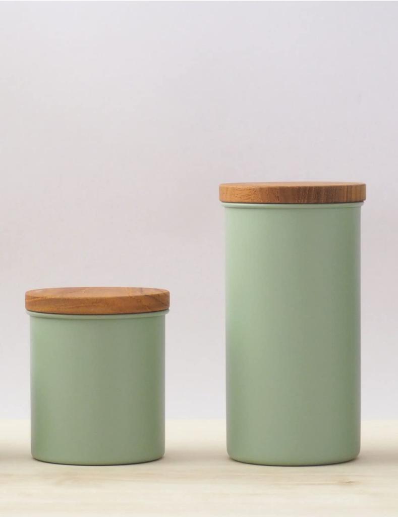 Кофейная банка Takakuwa Metal из нержавеющей стали, светло-зеленая, L 410378