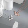 Qixi Gift Stars Love Necklace Original Design Heart Shaped Feather Wing Angel of Love Necklace