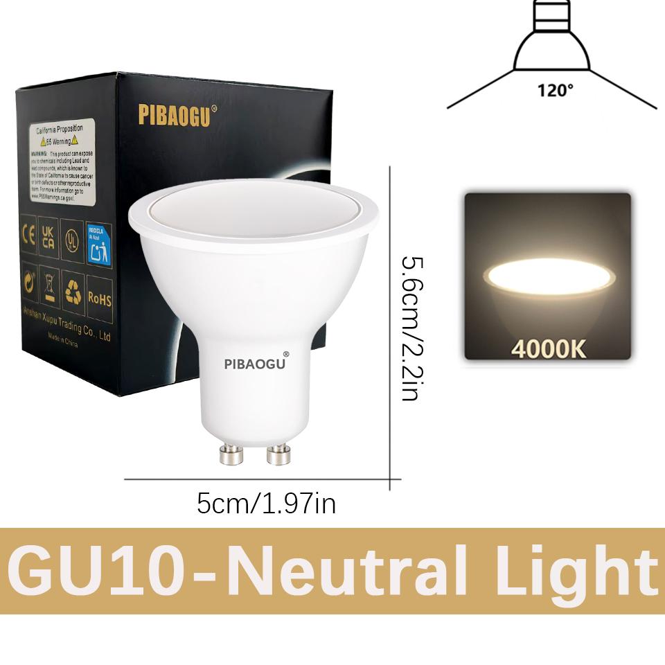 6PCS LED Lights Bulb Spot Light GU10 120° Spotlight AC220V Led Dimmable MR16 GU10 Spot Lights LED No Flicker For Home Decoration