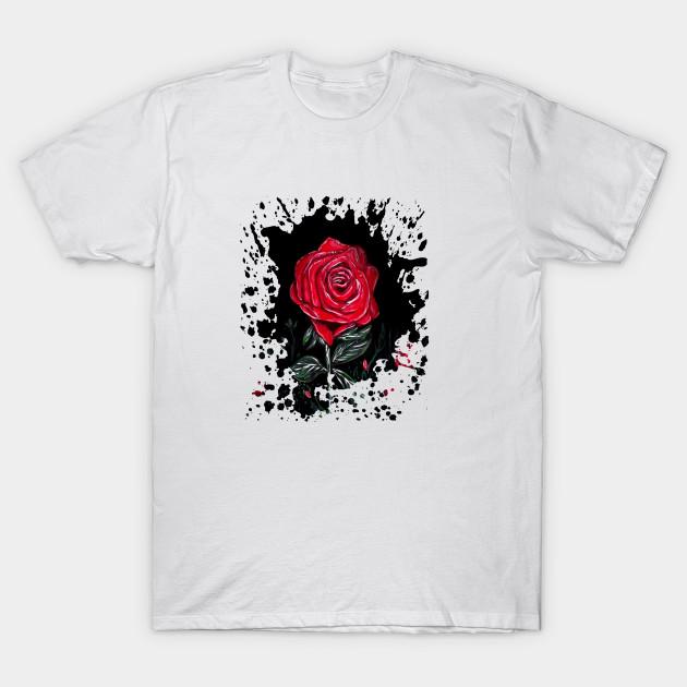 T Shirt Women Night Rose Harajuku Print Kawaii Tshirt Summer Short Sleeve Female T-Shirt Top Tee