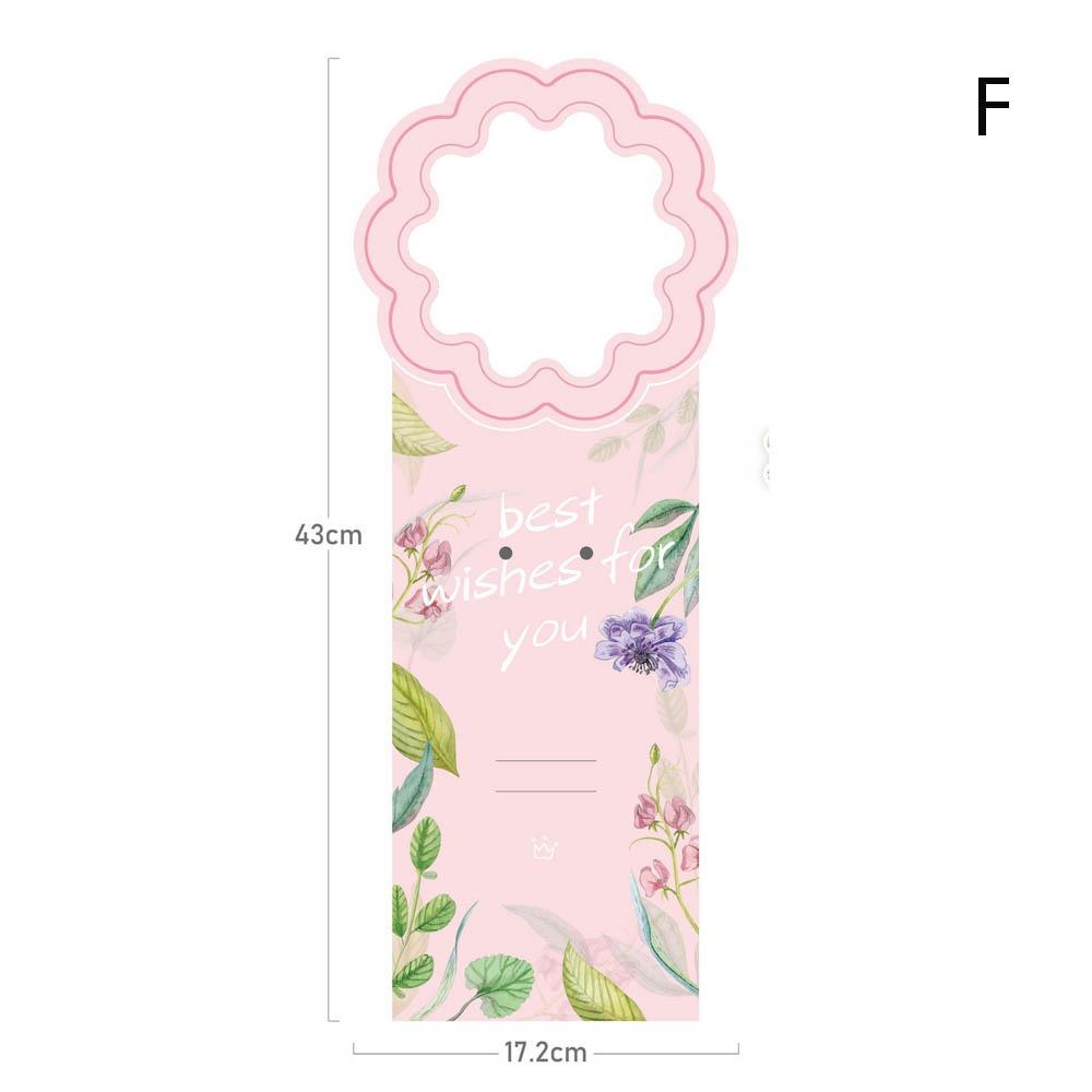 5pcs Carnation Flower Card Handheld Flower Insert Bag New Flower Tote Bag Teachers' Day