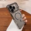 Прозрачный противоударный чехол с покрытием для iPhone 17 Air 16 15 14 13 12 Pro Max, защита от ударов, поддержка беспроводной зарядки Magsafe, полная защита