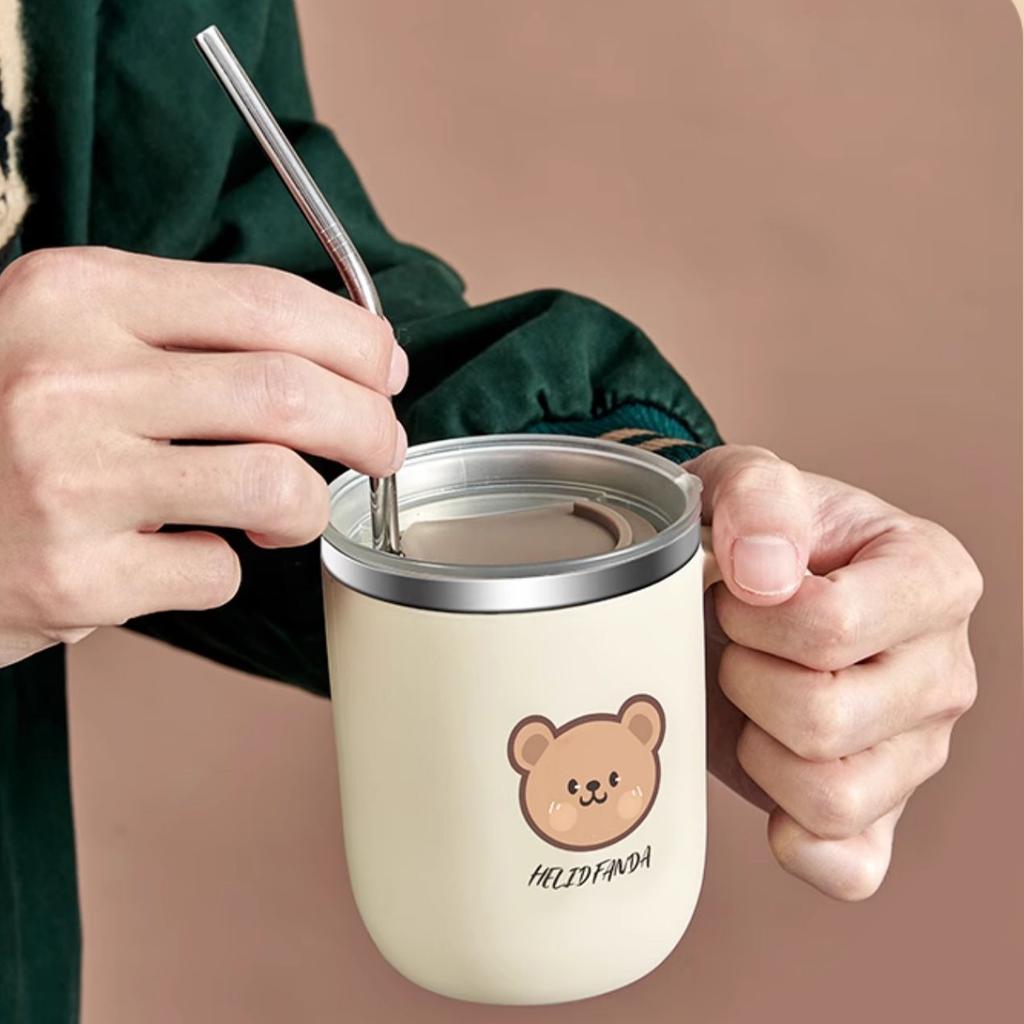 400 мл кофейная чашка двухслойная антиожоговая кружка из нержавеющей стали 304 портативный термос для воды