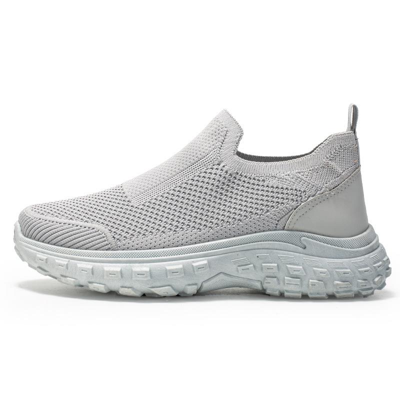 In the Spring of 25 Years, the New Trendy and Versatile Men's Single Shoes, Medium Socks, One Pedal, Flying-woven Breathable Casual Shoes