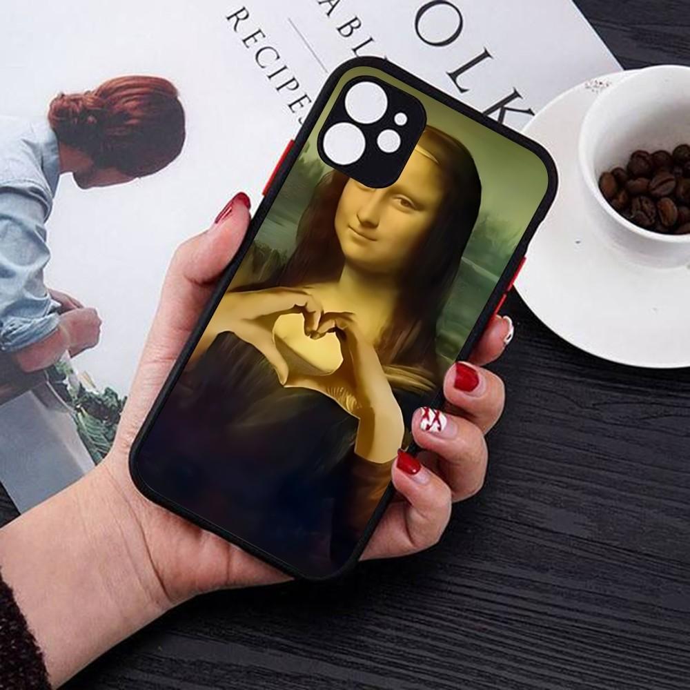 Mona Lisa Phone Case For IPhone 18 14 11 12 13 Mini Pro Max 8 7 Plus X XR XS MAX Translucent Matte Cover