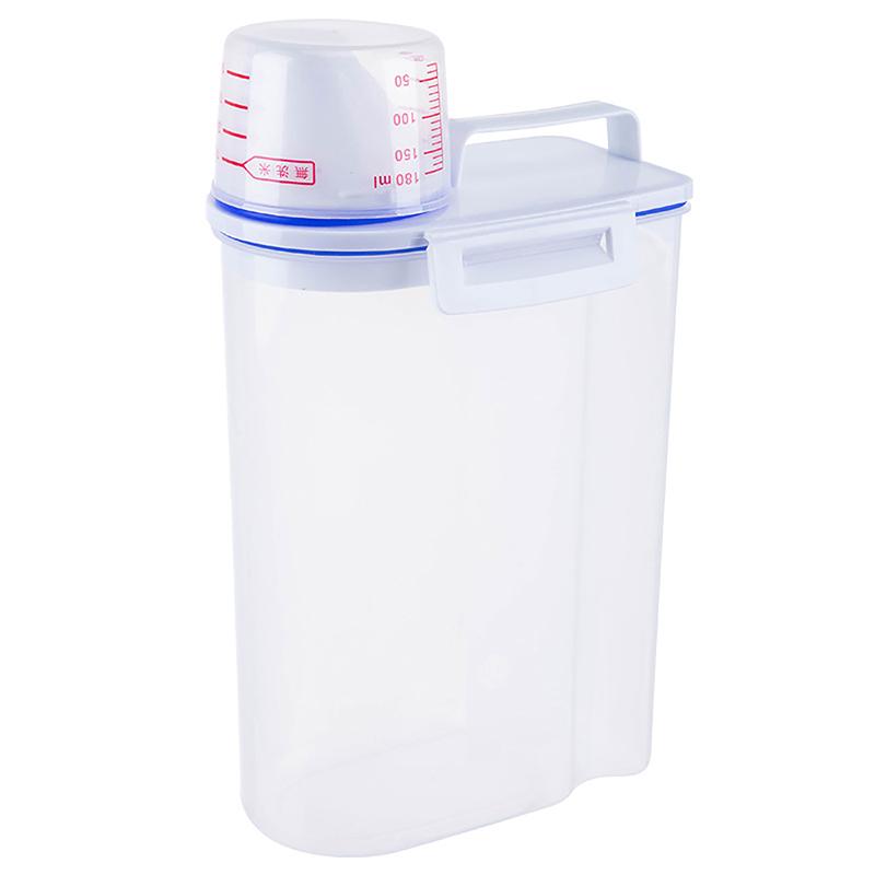 Food Storage Tank With Measuring Cup Kitchen Moisture-Proof Insect Proof And Dustproof Sealed Tank For Storing Rice