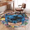 Batman Pattern Round Rug, Indoor/Outdoor Mat, for Picnic, Gameroom, Bedroom, Office, Living Room, Home Decor Carpet, Birthday Gift
