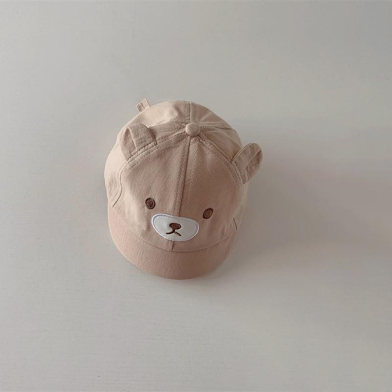 Милая бейсболка с короткими полями для малышей, мультяшные медвежьи ушки, шляпа от солнца для малышей, козырек от солнца для мальчиков и девочек, кепки с утиным язычком