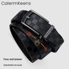 Мужской ремень Calermkeens из натуральной кожи с автоматической пряжкой