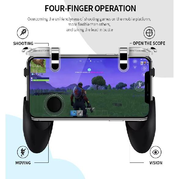 DATA FROG Mobile Phone Game Controller L1R1 Trigger Gaming Grip Joystick For PUBG 4.5-6.5 Inch iOS Android Smartphone 5
