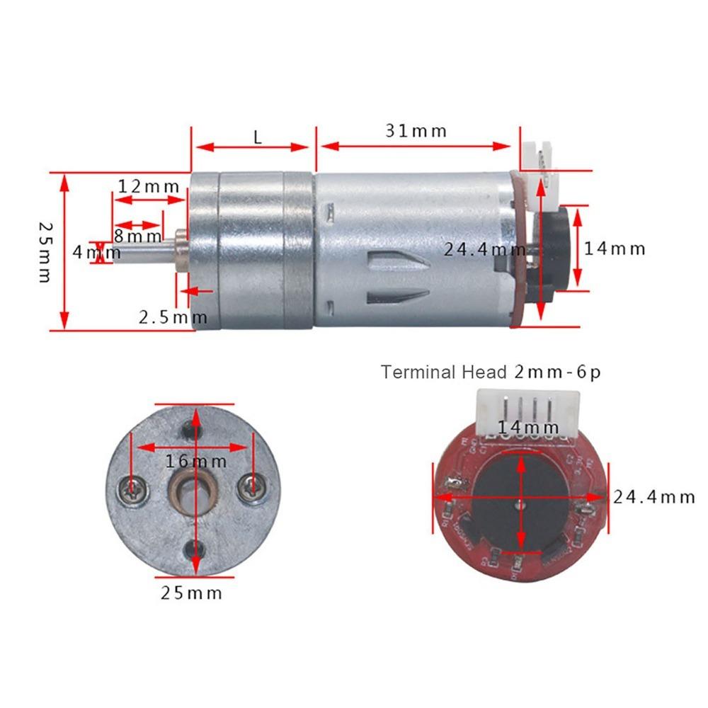 DC 12V Encoder Gear Motor 65mm Wheel Wheel Kit Motor Universal Geared Motor Kit Robot Model