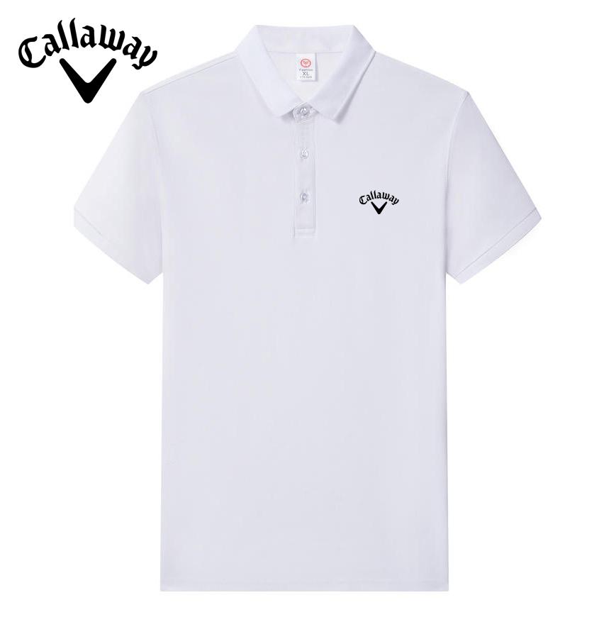Callaway 2025 Лето Новая Вышитая Хлопковая Ткань Ice Feel Fiber Однотонная Дышащая Пот Впитывающая Быстросохнущая Рубашка Поло
