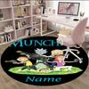 Customizable R-Rick and Morty Round Non-Slip Carpet - Ideal for Garden, Picnic, Office, Perfect for Decoration, Suitable For All Seasons