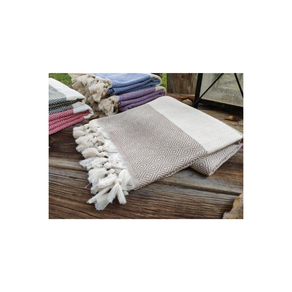 Пляжное полотенце Diamond Peshtemal, 100% хлопок, 100x180, турецкая баня и декоративный чехол