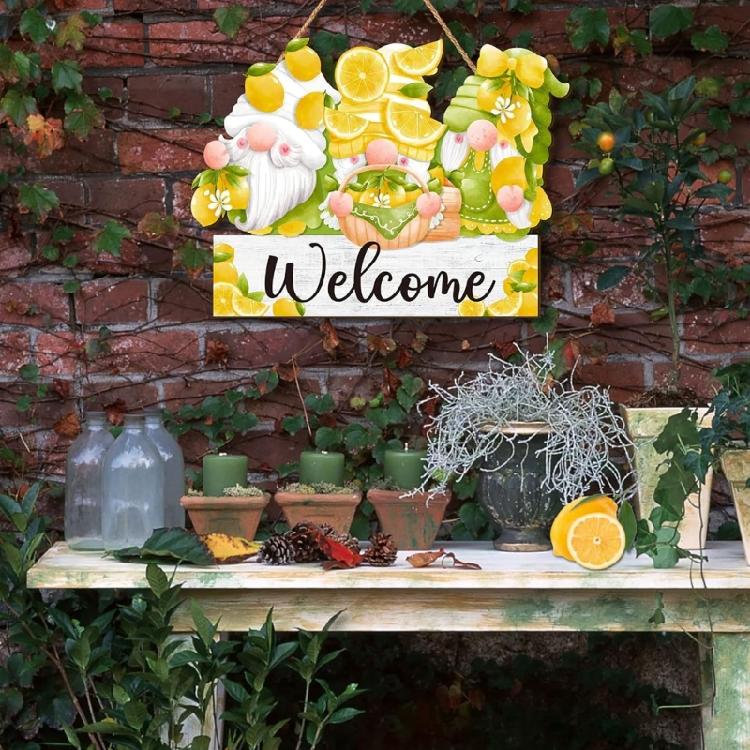 Decorative Welcome Spring Hangings Sign Handmade Woods Door Decorations