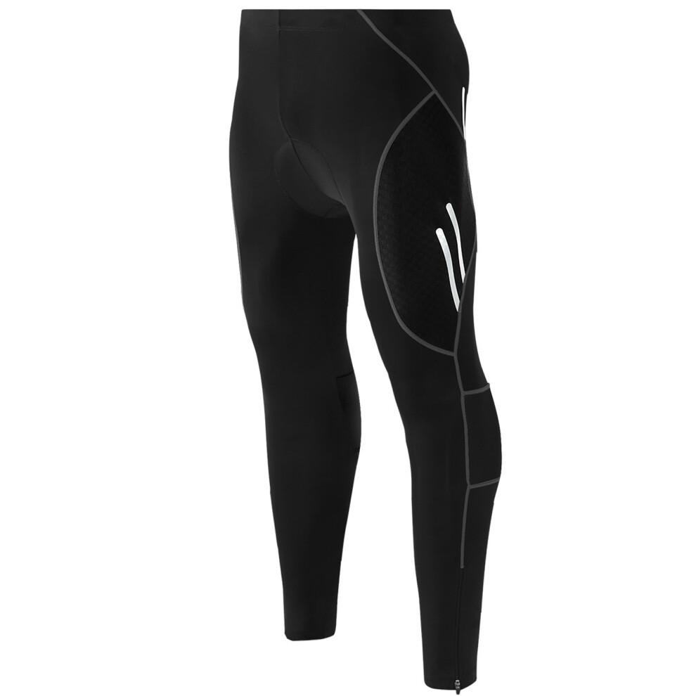 Riding Pants Men's Mountain Bike Pants with 3D Silicone Cushion Reflective Breathable Gradient Compression Riding Tights Cycling Pants L