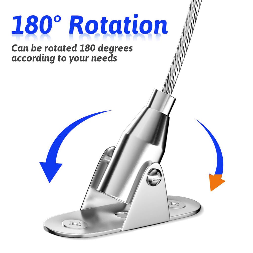 Furniture Anchors Stainless Steel Adjustable Enhanced Safety Anti Tip Furniture Wall Anchor Fasteners for Wardrobe Dresser