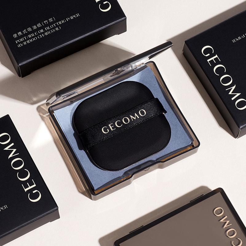 100 шт. бамбуковых промокательных бумаг с зеркалом и пуховкой для макияжа, освежающие портативные наборы инструментов для контроля жирности кожи, впитывающие салфетки для лица