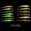 Zmart Lure Set of 43 Minnow 12cm 11cm 10cm 7cm Fly Fishing Hard Bait Wobbler Carp 6 Models Tackle 7.7cm