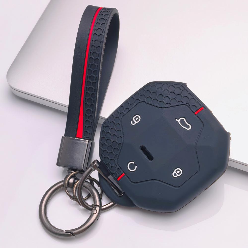 Чехол-брелок для ключей для Jetour Shanhai T2 L9 T3 Traveler Dashing Поверхность устойчива к царапинам Ударопрочная конструкция Мягкая текстура для удобного захвата Простой в установке Дизайн
