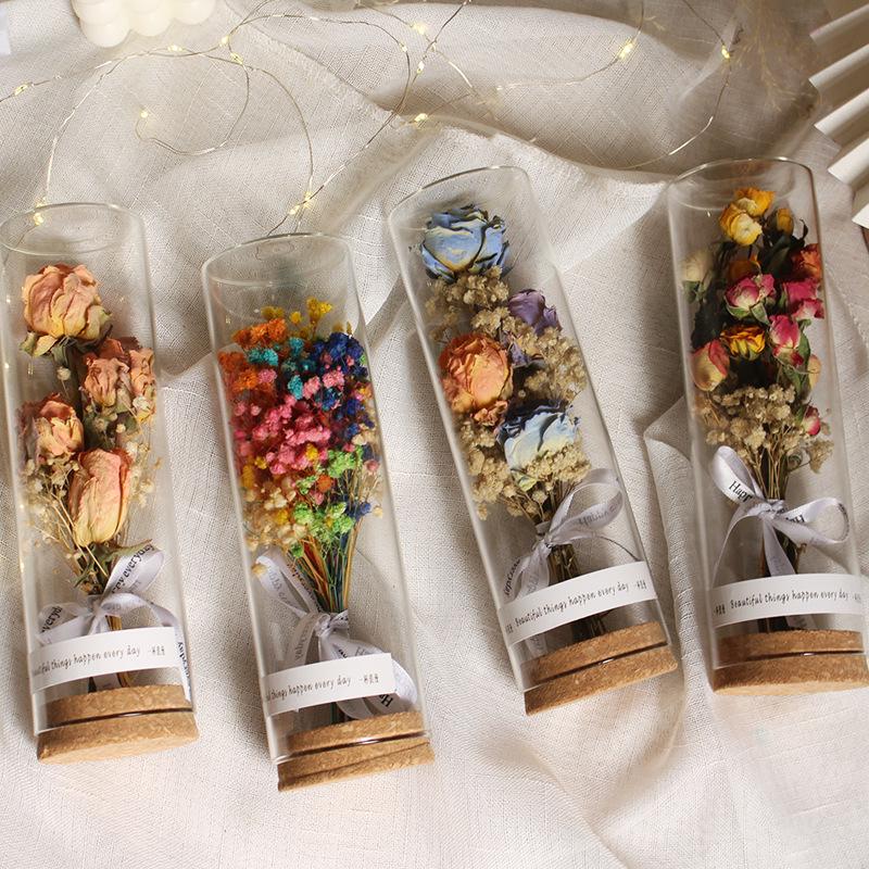Eternal Rose Glass Dome: Dried Flower Gift & Creative Souvenir Ornament