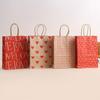 5~10 шт. Крафт-бумажный пакет Сумки для хранения большой вместимости День святого Валентина Стиль Праздничные принадлежности Свадьба Принт LOVE Хранение подарков TMZ
