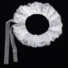 Elizabethan Chiffon Ruffle Collar Cuff Sleeves for Medieval Costume Detachable for Historical Reenactments and Event