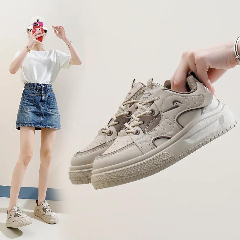 Мода 2024 Весна и Осень Новая женская модная повседневная обувь Дышащая и удобная спортивная обувь Повседневная обувь для прогулок на открытом воздухе