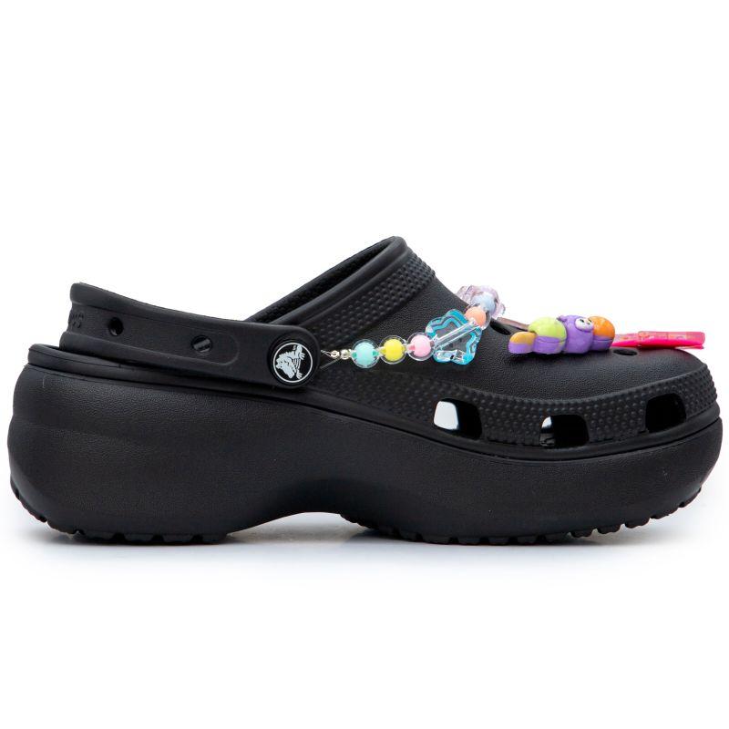 Crocs Классические сабо на платформе Sweet Party Милые и легко сочетаемые обувь с отверстиями Женские Черные