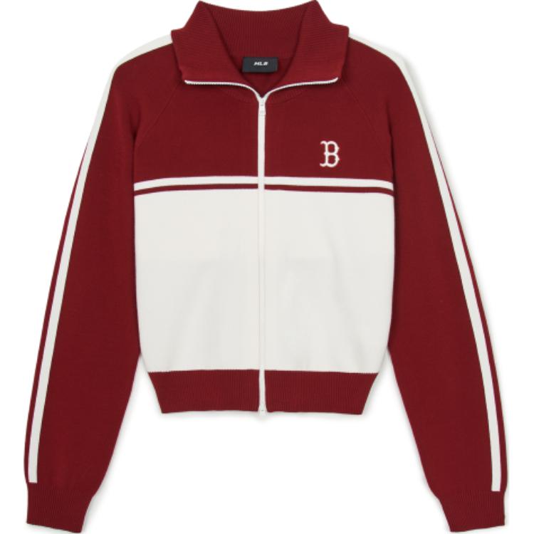 Новые куртки и пальто MLB VARSITY BOSTON RED SOX Женские бордовые 3FKCV0144-43WIS