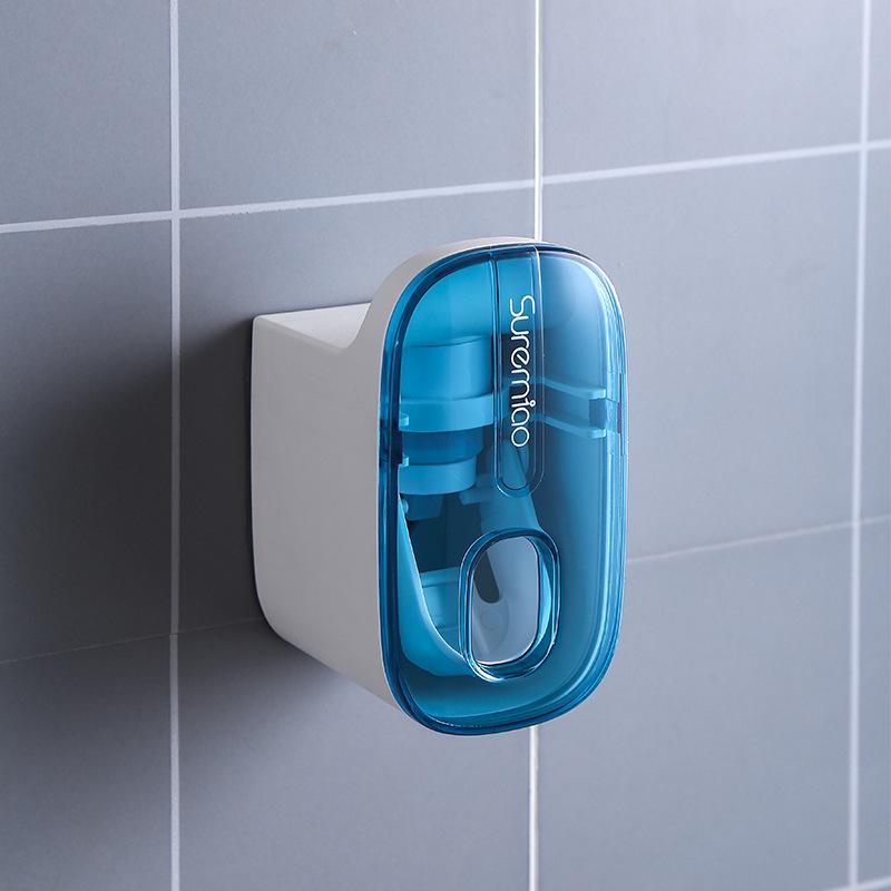 1Pcs Automatic Toothpaste Dispenser Bathroom Accessories Wall Mount Lazy Toothpaste Squeezer Toothbrush Holder